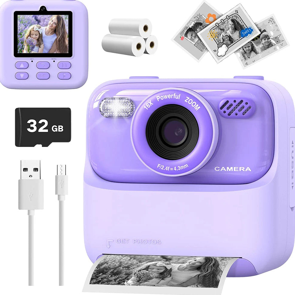 Mega Pack Ahorro: Cámara Instantánea Mivoxt + 10 Rollos (Más de 600 fotos)