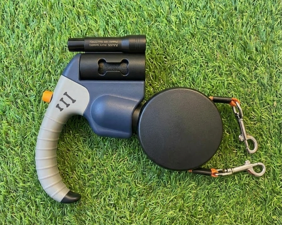 "Correa Retráctil Doble 360° con Linterna LED"