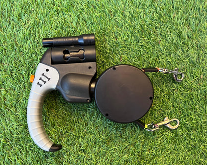 "Correa Retráctil Doble 360° con Linterna LED"