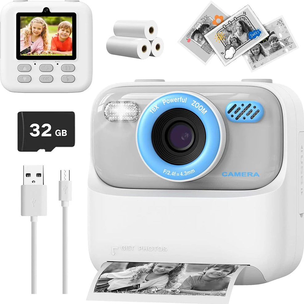 Mega Pack Ahorro: Cámara Instantánea Mivoxt + 10 Rollos (Más de 600 fotos)